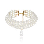 Avec sa douceur et sa tendresse, ce collier baroque en perles à multiples couches ajoutera une touche de sophistication et de style baroque à votre tenue.